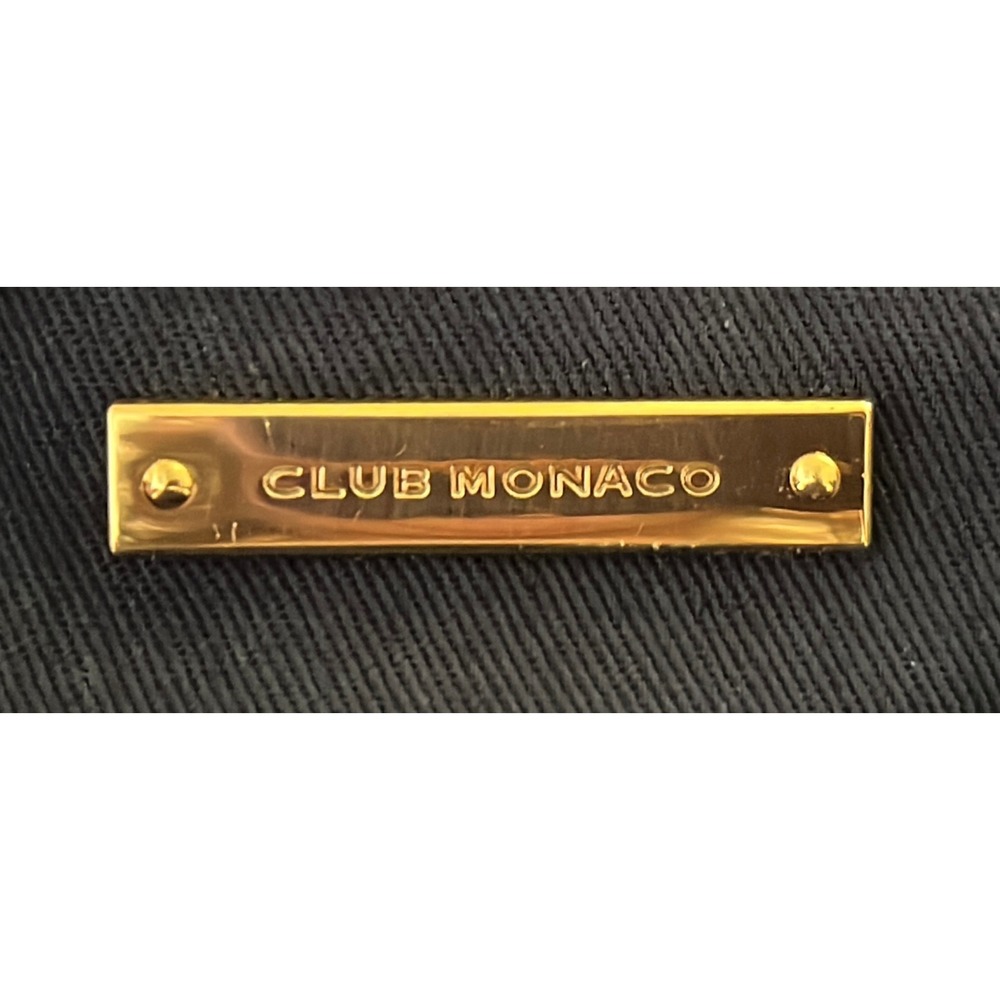 Club Monaco Daria Black Cow Leather Water Snake Trim Crossbody Bag 06205386 - Picture 4 of 10
